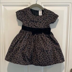 Carter’s 9 Months Baby Girl Animal Print Shortsleeve Dress with Bow